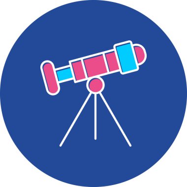 Web Kullanımı için Teleskop Simgesi, Vektör İllüstrasyonu