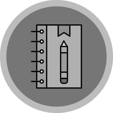 Web Kullanımı için Not Defteri Simgesi, Vektör İllüstrasyonu