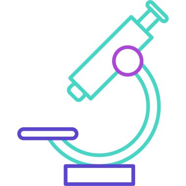 Web Kullanımı için Mikroskop Simgesi, Vektör İllüstrasyonu