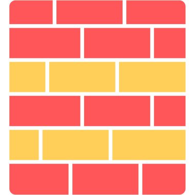 Web Kullanımı için Duvar Simgesi, Vektör İllüstrasyonu