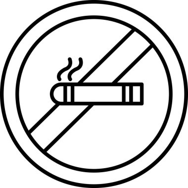 Web Kullanımı için Sigara İçilmiyor. svg Simgesi, Vektör İllüstrasyonu