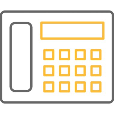 Web Kullanımı için Telefon Simgesi, Vektör İllüstrasyonu