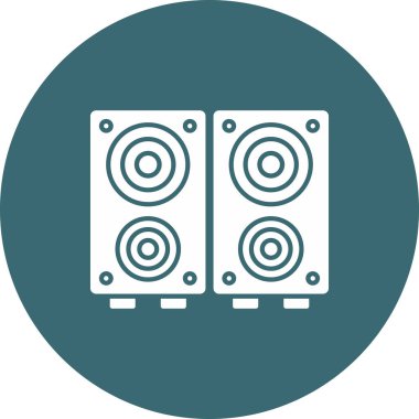 Web Kullanımı için Sözcü Kutusu Simgesi, Vektör İllüstrasyonu