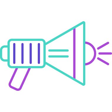 Web Kullanımı için Megafon Simgesi, Vektör İllüstrasyonu