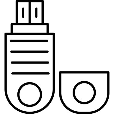 Pendrive.svg Simgesi, Web Kullanımı için Vektör İllüstrasyonu