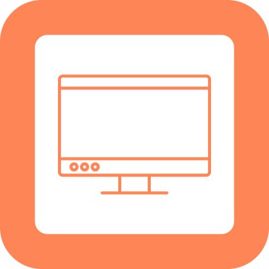 Web Kullanımı için Bilgisayar Simgesi, Vektör İllüstrasyonu