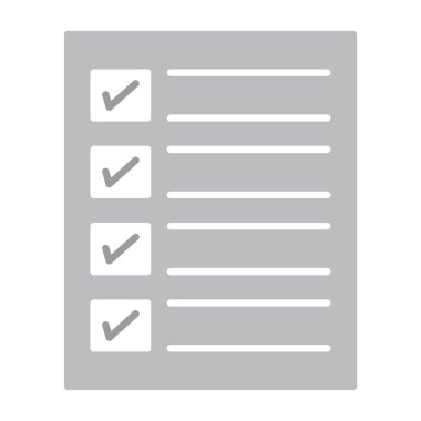 Web Kullanımı için Kontrol Listesi Simgesi, Vektör İllüstrasyonu