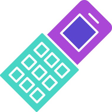 Web Kullanımı için Cep Telefonu Simgesi, Vektör İllüstrasyonu