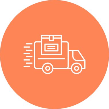 Web kullanımı için Taşıma Aracı Simgesi, Vektör İllüstrasyonu