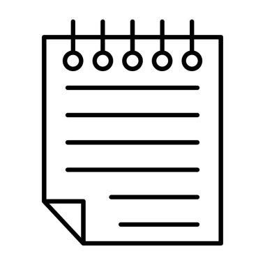 Not. svg Simgesi, Web Kullanımı için Vektör İllüstrasyonu