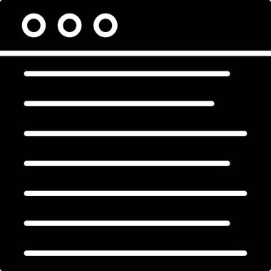 Web Tarayıcı Simgesi, Web Kullanımı için Vektör İllüstrasyonu