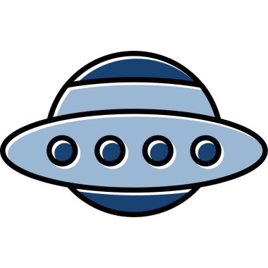 Web Kullanımı için Ufo Simgesi, Vektör İllüstrasyonu
