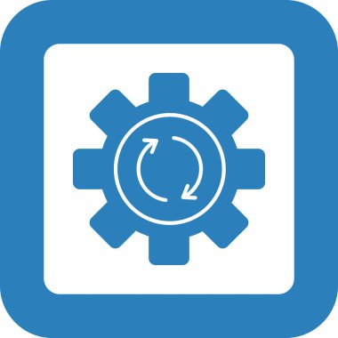 Cogwheel Simgesi, Web Kullanımı için Vektör İllüstrasyonu