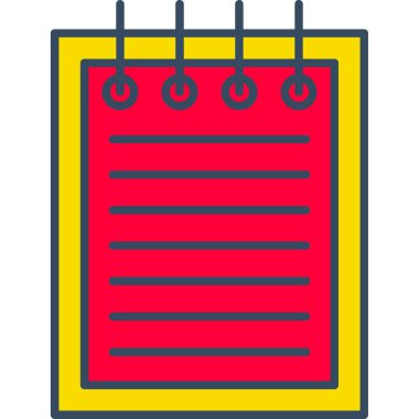 Web Kullanımı için Not Simgesi, Vektör İllüstrasyonu