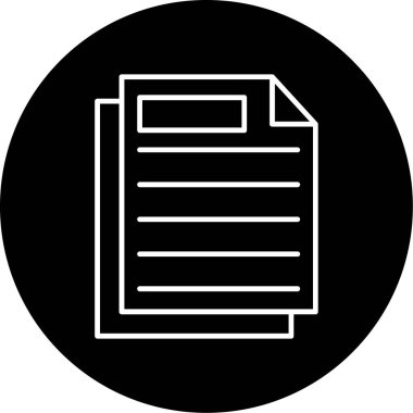 Web Kullanımı için Belge Simgesi, Vektör İllüstrasyonu