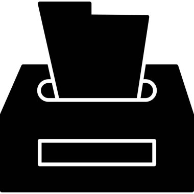 Web Kullanımı için Doku Kutusu Simgesi, Vektör İllüstrasyonu