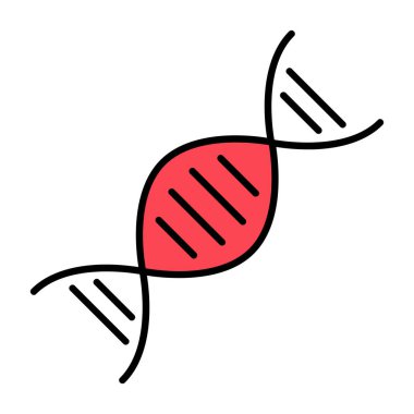 Web Kullanımı için DNA Simgesi, Vektör İllüstrasyonu