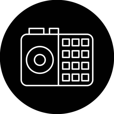 Web Kullanımı için Eski Telefon Sözcüsü Simgesi, Vektör İllüstrasyonu