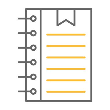 Web Kullanımı için Not Defteri Simgesi, Vektör İllüstrasyonu