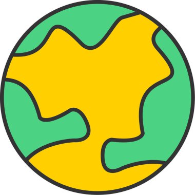 Web Kullanımı için Dünya Simgesi, Vektör İllüstrasyonu