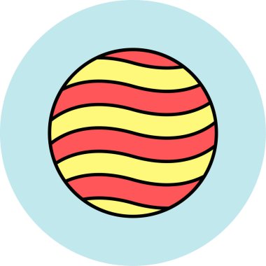 Web Kullanımı için Gezegen Simgesi, Vektör İllüstrasyonu