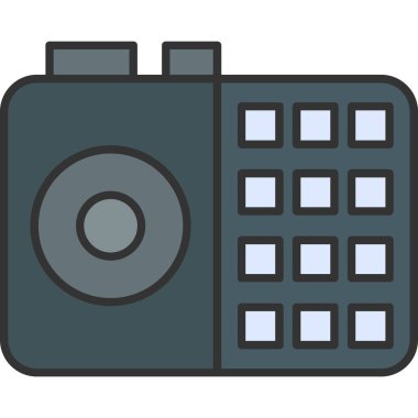 Web Kullanımı için Eski Telefon Sözcüsü Simgesi, Vektör İllüstrasyonu