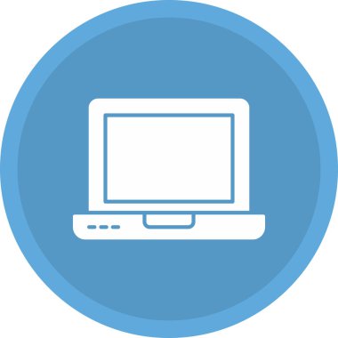 Web Kullanımı için dizüstü bilgisayar simgesi, Vektör İllüstrasyonu