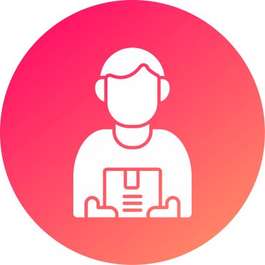 Web Kullanımı için Kurye Simgesi, Vektör İllüstrasyonu