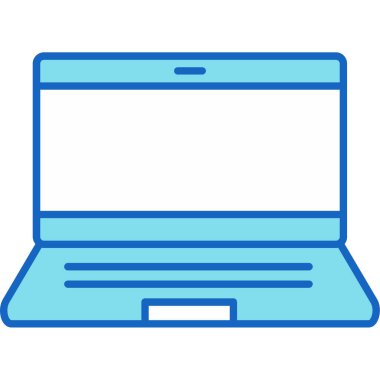 Web Kullanımı için dizüstü bilgisayar simgesi, Vektör İllüstrasyonu