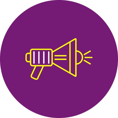 Web Kullanımı için Megafon Simgesi, Vektör İllüstrasyonu