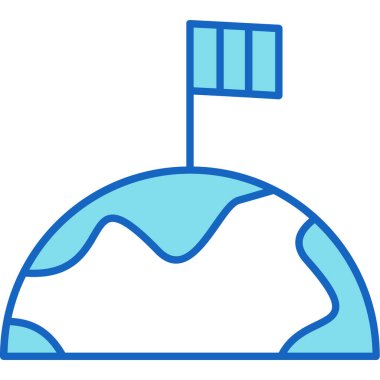 Web Kullanımı için Bayrak Simgesi, Vektör İllüstrasyonu