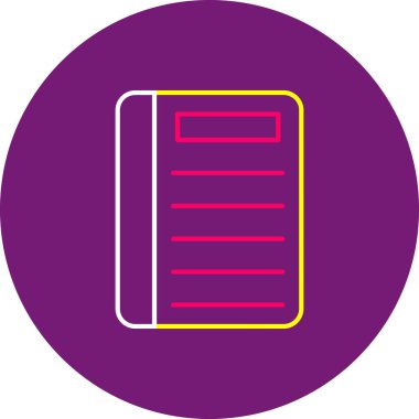 Web Kullanımı için Kitap Simgesi, Vektör İllüstrasyonu