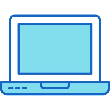 Web Kullanımı için dizüstü bilgisayar simgesi, Vektör İllüstrasyonu