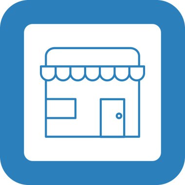 Web Kullanımı için Dükkan Simgesi, Vektör İllüstrasyonu