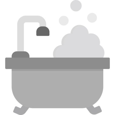 Web Kullanımı için Bath Simgesi, Vektör İllüstrasyonu