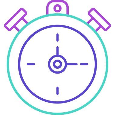 Stopwatch Simgesi, Web Kullanımı için Vektör İllüstrasyonu