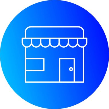 Web Kullanımı için Dükkan Simgesi, Vektör İllüstrasyonu