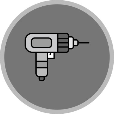 Web Kullanımı için Sondaj Makinesi Simgesi, Vektör İllüstrasyonu