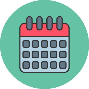 Web Kullanımı için Zamanlama Simgesi, Vektör İllüstrasyonu