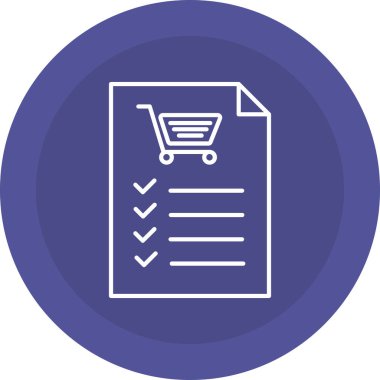 Web Kullanımı için İstek Listesi Simgesi, Vektör İllüstrasyonu