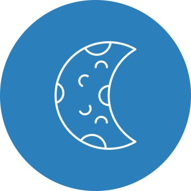 Yarım Ay Simgesi, Web Kullanımı için Vektör İllüstrasyonu