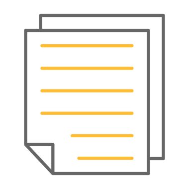 Web Kullanımı için Not Simgesi, Vektör İllüstrasyonu