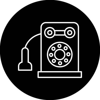 Web Kullanımı için Magneto Duvarı Telefon Simgesi, Vektör İllüstrasyonu