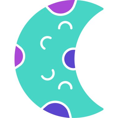 Yarım Ay Simgesi, Web Kullanımı için Vektör İllüstrasyonu