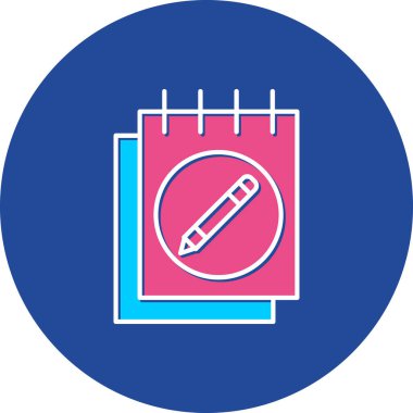 Web Kullanımı için Notlar Simgesi, Vektör İllüstrasyonu