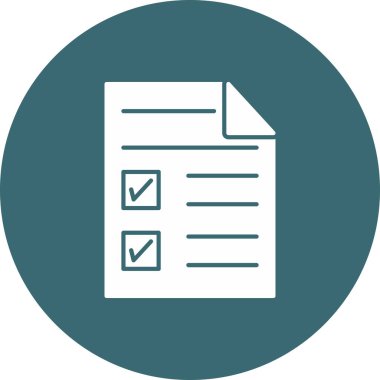 Web Kullanımı için Kontrol Listesi Simgesi, Vektör İllüstrasyonu