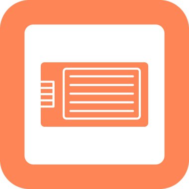 Web Kullanımı için Tablet Simgesi, Vektör İllüstrasyonu