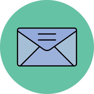 Web Kullanımı için E- posta Simgesi, Vektör İllüstrasyonu