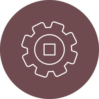 Web Kullanımı için Vektör İllüstrasyonu Gear Simgesi