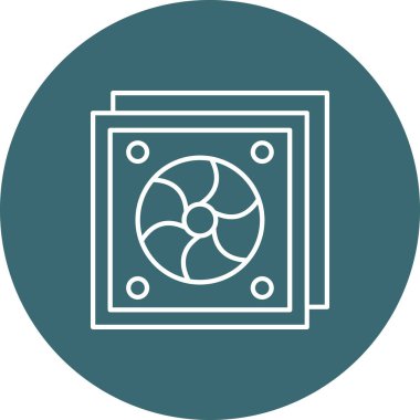 Web Kullanımı için Fan Simgesi, Vektör İllüstrasyonu